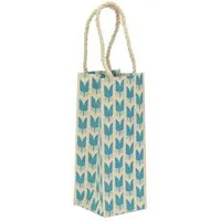 El Puente El Puente Geschenktasche "Graphic" | Fair Trade & Handmade aus Bangladesch, Blau,weiß, – Produktbild 1 von 1