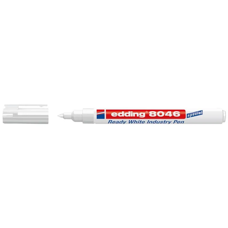 Edding Edding Permanentmarker "8046" Ready industry pen, Weiß, – Produktbild 3 von 4