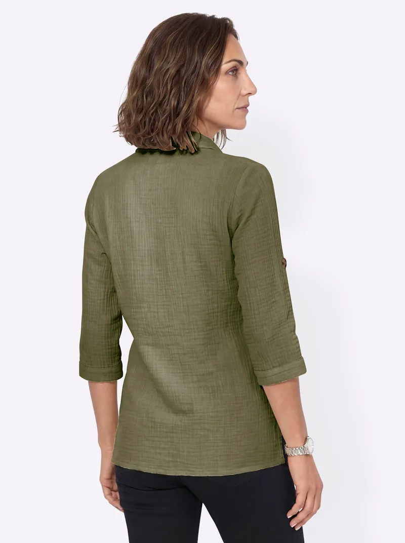 Witt Blusenjacke oliv, Oliv, – Produktbild 2 von 2