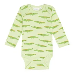 Sense Organics sense-organics Baby Body Langarm *Kroko grün* Gots & Fairtrade I Sense Organics – Produktbild 1 von 1