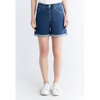 Evermind Evermind Women's Mom Shorts-WN3020, Lapis blue, – Produktbild 1 von 1
