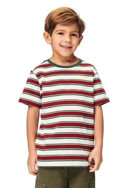 Band of Rascals Band of Rascals Dual Stripe T-Shirt, Brick-red-cilantro-green, – Produktbild 1 von 4