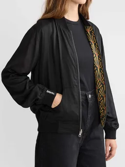 Yahmo Yahmo Damen vegan Jacke Bomber Reversible Ruth Artdeco/Schwarz – Produktbild 1 von 1