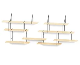 Hausen Hausen Wandregal LINK Duo shelf ash / black – Produktbild 1 von 1