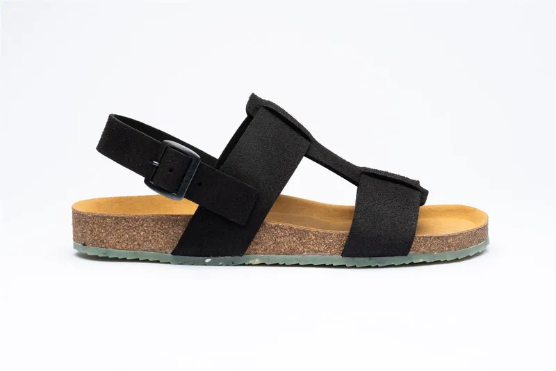 Zouri Zouri Herren vegan Sandalen Baum, Schwarz, – Produktbild 2 von 3