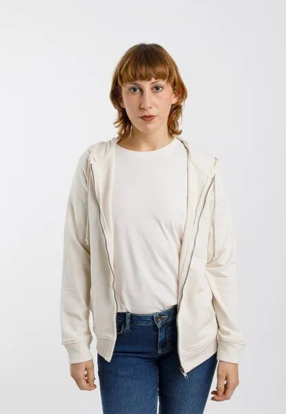TORLAND TORLAND Damen Zip-Hoodie ZITA, Weiß (off white), – Produktbild 1 von 4