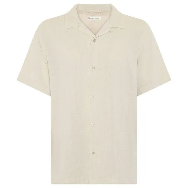 KnowledgeCotton Apparel KnowledgeCotton Apparel Kurzarm-Hemd Relaxed, Twill, – Produktbild 1 von 4