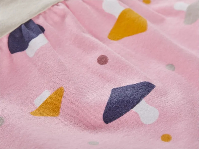 HANS NATUR Baby Kleid Kurzarm Bio-Baumwolle Pilzparty rosa Gr.62/68, Mehrfarbig, – Produktbild 2 von 2
