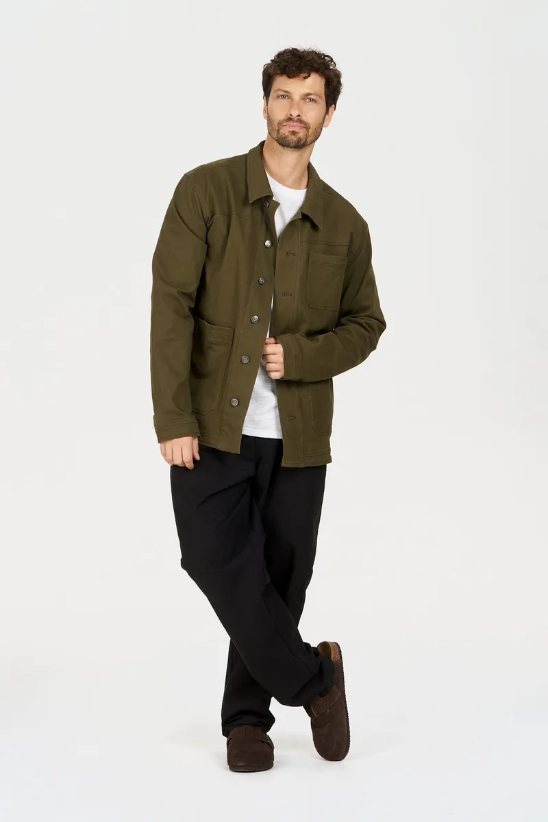 KOMODO KOMODO Herren vegan Jacke Christophe Green, Olivgrün, – Produktbild 1 von 2