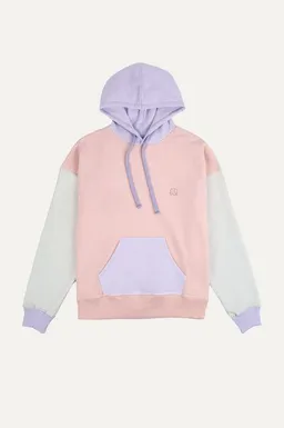 Trendsplant Trendsplant Women's Oversized Color Block Hoodie Pink – Produktbild 1 von 1