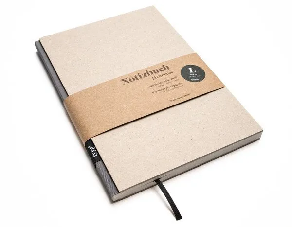 tyyp tyyp Notizbuch A5 – 100% Recyclingpapier – handmade in Germany – BerlinBook, Carbon-grau, – Produktbild 1 von 4