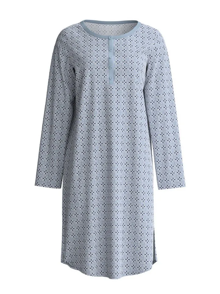 CALIDA CALIDA Nachthemd Cotton Special Damen (1-tlg) weich, glatte Single-Jersey-Qualität, Länge 100cm, Dusty grey, – Produktbild 2 von 4