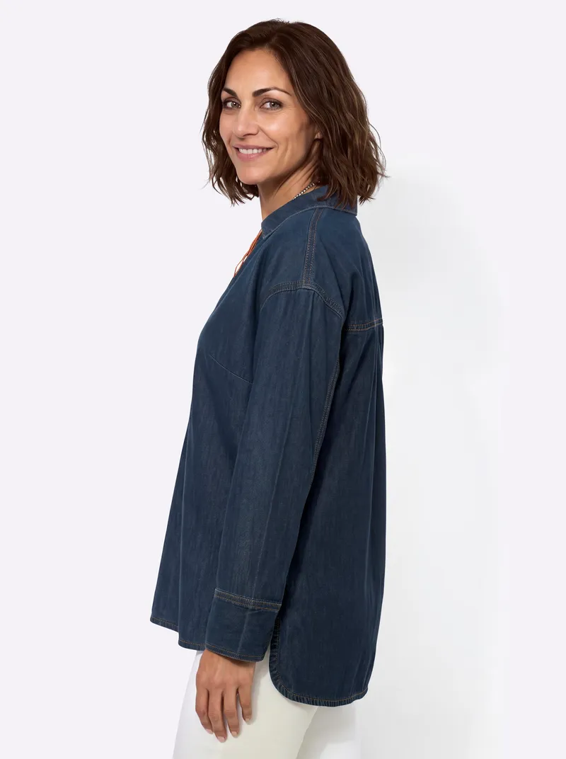 Witt Jeansbluse blue-stone-washed, Blue-stone-washed, – Produktbild 2 von 2