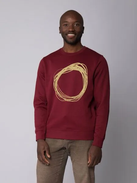 watapparel watapparel Sweatshirt Unisex Kreis, Burgundy, – Produktbild 2 von 3