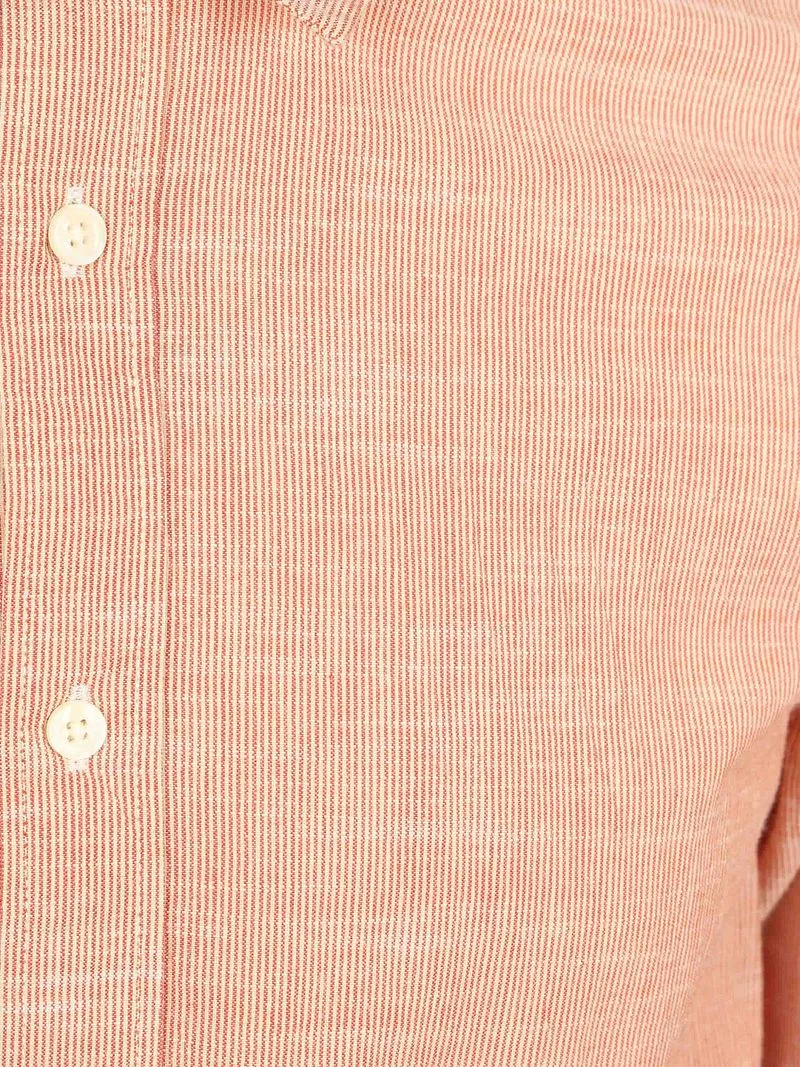 KnowledgeCotton Apparel Knowledge Cotton Apparel Shirt Roter Streifen - Größe M, Rot, – Produktbild 3 von 5