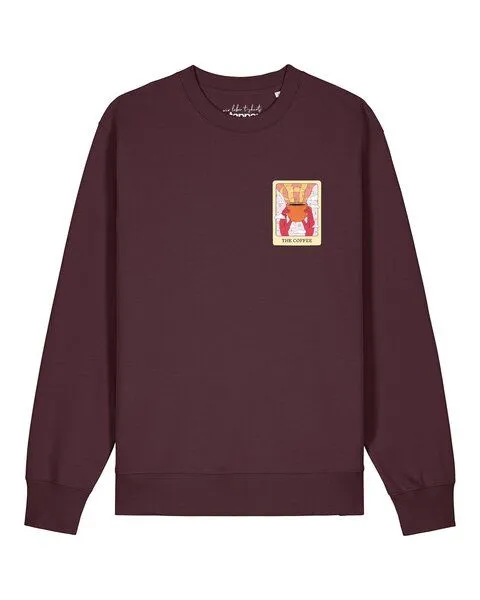 watapparel watapparel Sweatshirt Unisex Tarot The Coffee, Red brown, – Produktbild 1 von 2