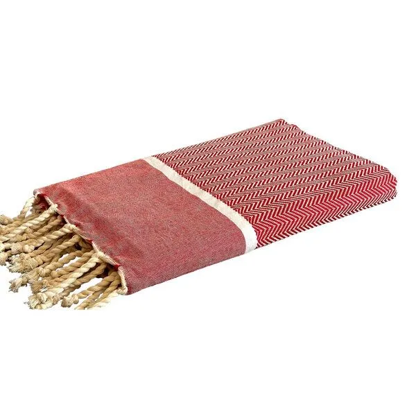 Just Be Just Be Hamamtuch / Strandtuch Chevron, Rot, – Produktbild 1 von 1