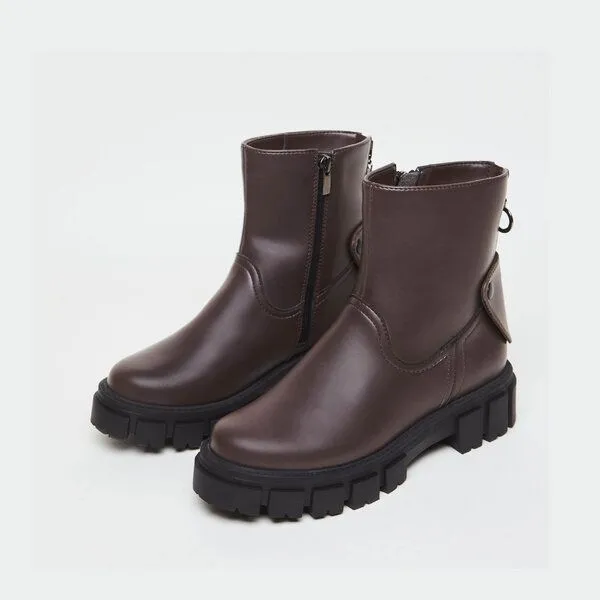 AGAZI AGAZI KAMA - 2 in 1 plant-based boots, Schokolade, – Produktbild 1 von 3