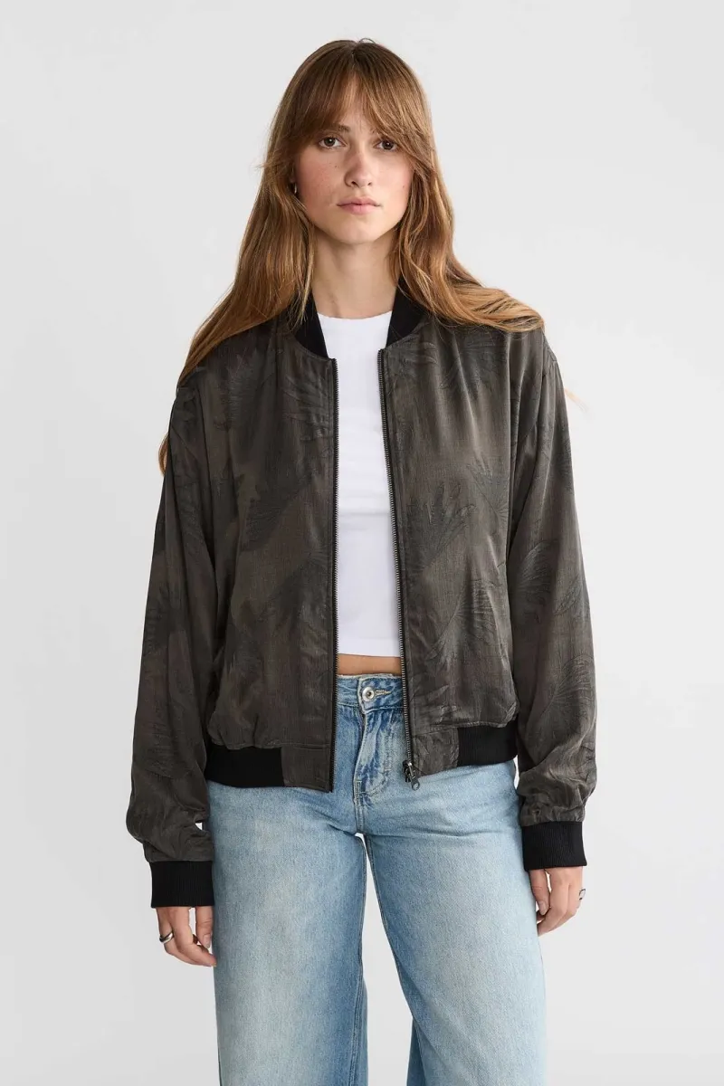 Yahmo Yahmo Damen vegan Jacke Bomber Reversible Lene Onyx/Schwarz, Schwarz, – Produktbild 2 von 2