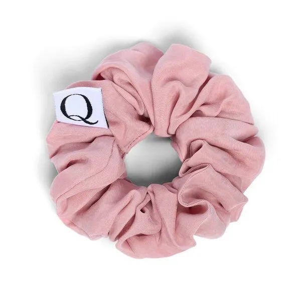 Qupro Qupro Scrunchies 2er - mit Cupro, innen Sprialgummi, Light rosé, – Produktbild 3 von 4