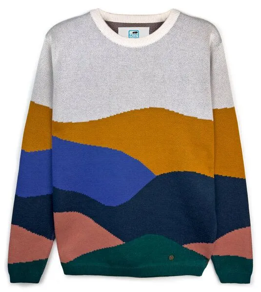 Gary Mash GARY MASH Strickpullover James aus Biobaumwolle, Fields (mehrfarbig), – Produktbild 3 von 4