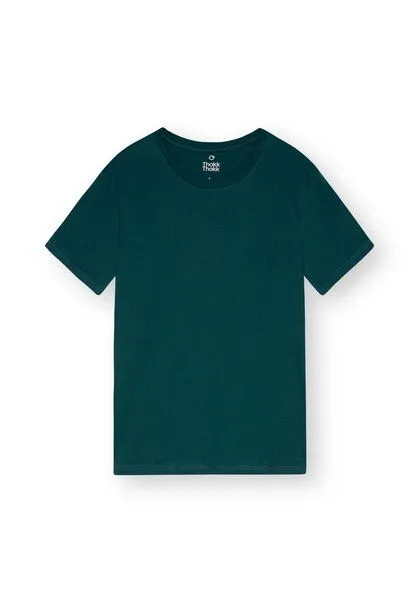 THOKKTHOKK ThokkThokk Herren T-Shirt TT02 unifarben aus Bio-Baumwolle, Deep teal (petrol), – Produktbild 3 von 3