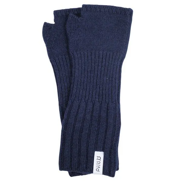 Rifò - Circular Fashion Made in Italy Rifò - Circular Fashion Made in Italy Recycelte Kaschmir-Pulswärmer – Tamara, Blue mora, – Produktbild 1 von 1