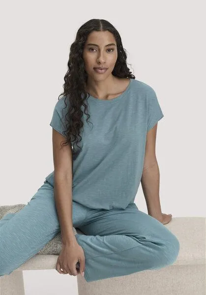 hessnatur hessnatur Schlafshirt Pure Balance Oversize aus Bio-Baumwolle und TENCEL Modal, Sturmblau, – Produktbild 4 von 4