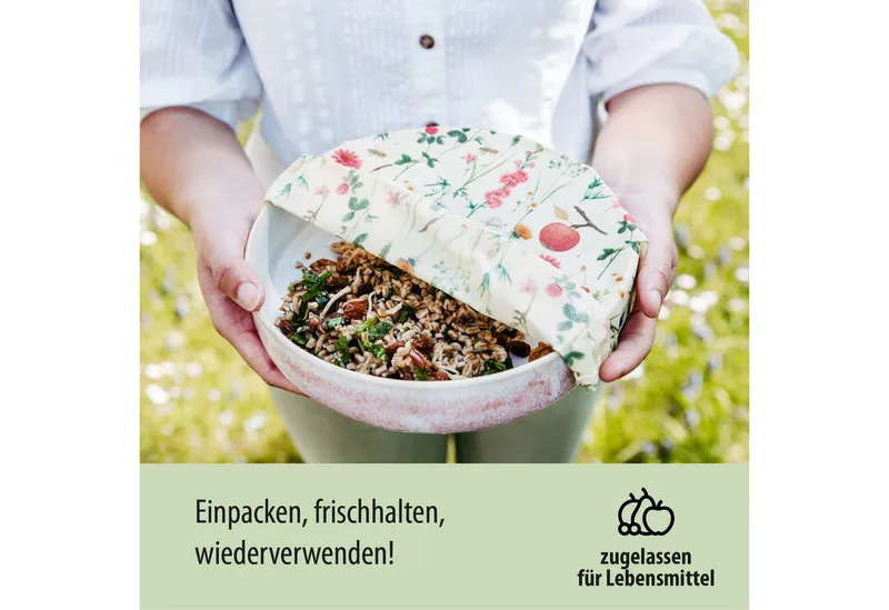 little bee fresh little bee fresh Bienenwachstücher Bio-Bienenwachstuch-Rolle (70x32cm), wiederverwendbar, plastikfrei, nachhaltig, regional, Bunt, – Produktbild 3 von 5