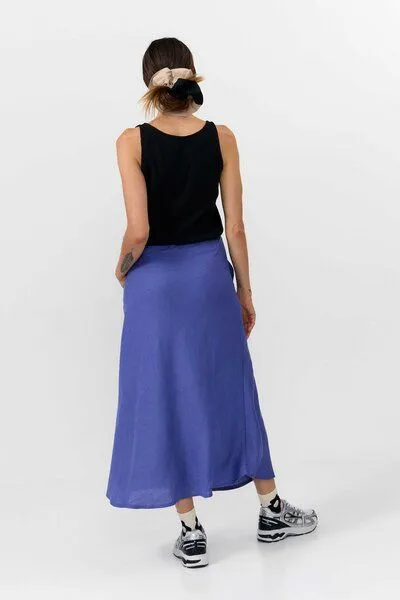 SUITE13LAB Suite13lab Damen-Midirock BELEN, Mid blue(blau), – Produktbild 3 von 4