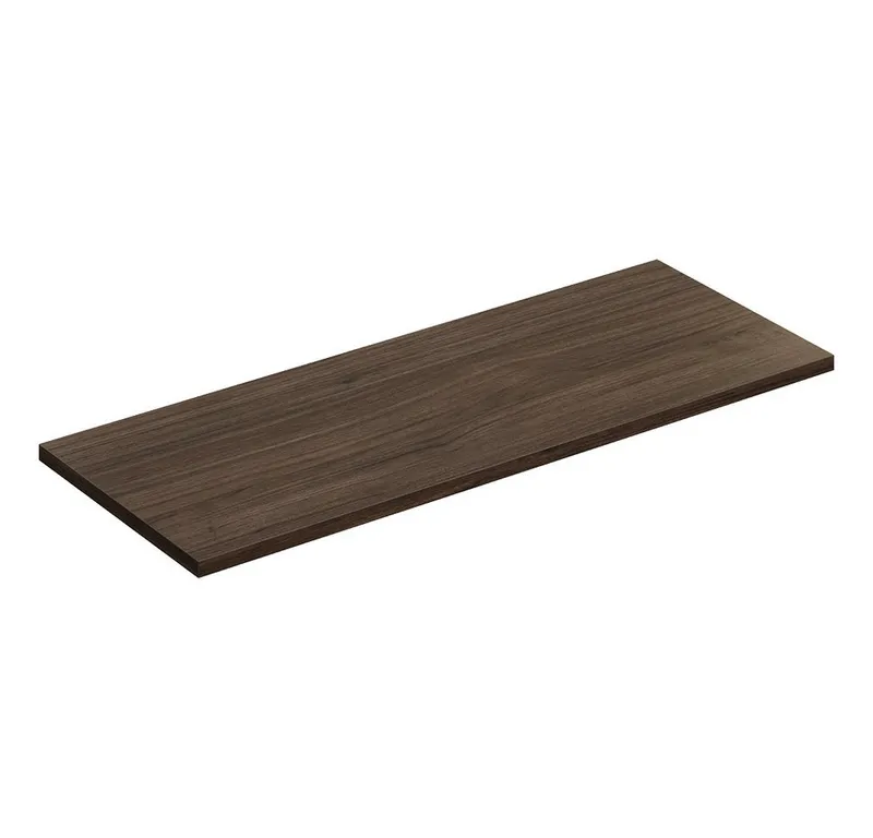Lomadox Waschbeckenschrank VERZUOLO-56-WALNUT 120 cm breit in Walnuss, wandhängend, grifflos, Braun, – Produktbild 4 von 5