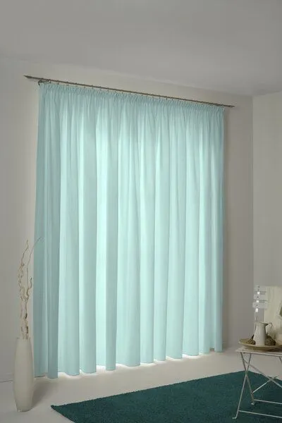 Nature by Adam Nature by Adam Vorhang aus 100% Bio-Baumwolle - Made in Germany - Uni Collection, Türkis, – Produktbild 7 von 7