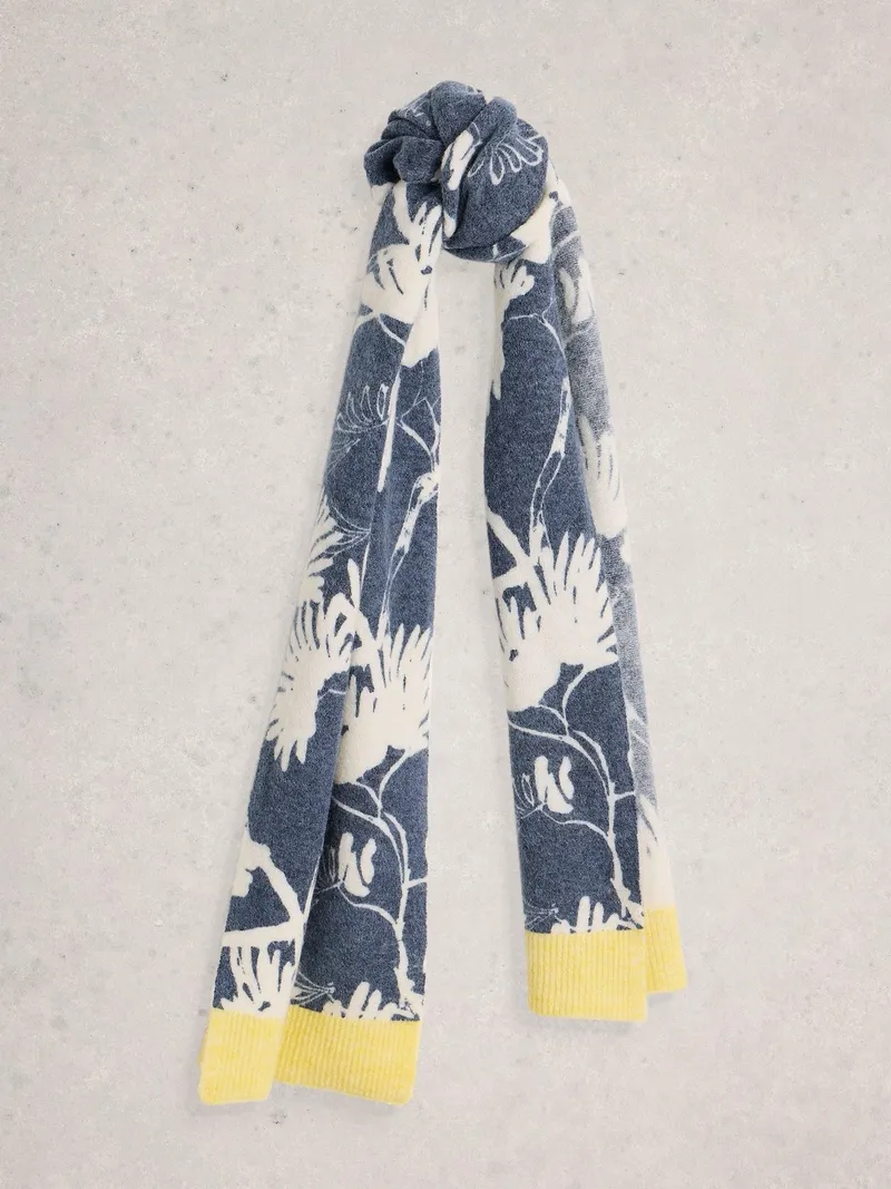 White Stuff Bedruckter Schal Karli - Einheitsgröße, Marineblau multi, – Produktbild 1 von 3