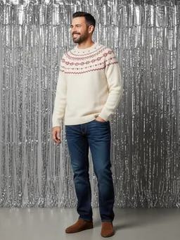 Envie De Fraise Herren Weihnachts-Pullover Jacquardstrick-Capsule ENVIE DE FRAISE – Produktbild 1 von 1