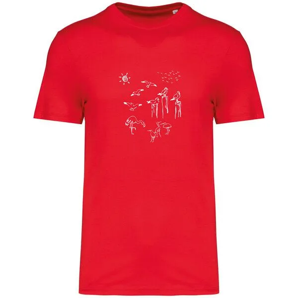 Greenspired Greenspired Basic Bio T-Shirt Nr.4 Coastal Life 155g/m² XXS - 4 XL, Mohnrot, – Produktbild 1 von 1