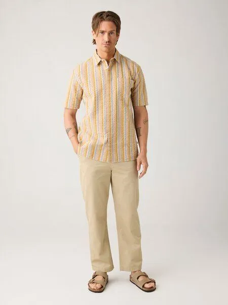 KnowledgeCotton Apparel KnowledgeCotton Apparel Flint weite Chino-Hose aus Bio-Baumwolle, Grün-twill, – Produktbild 1 von 4