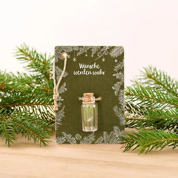 Die Stadtgärtner Die Stadtgärtner Kleiner Wunscherfüller - Wünsche werden wahr / Weihnachtsgeschenke / Geschenkanhänger I Kleines Weihnachtsgeschenk I Mitbringsel Weihnachten – Produktbild 1 von 3