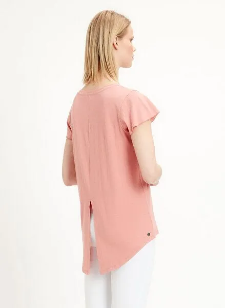 ORGANICATION ORGANICATION T-Shirt aus Leinen Bio-Baumwolle Mix, Dark peachy, – Produktbild 3 von 4
