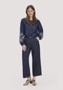 hessnatur hessnatur Jeans ENNELIE Culotte Wide Leg aus Bio-Denim mit Kapok – Produktbild 1 von 1