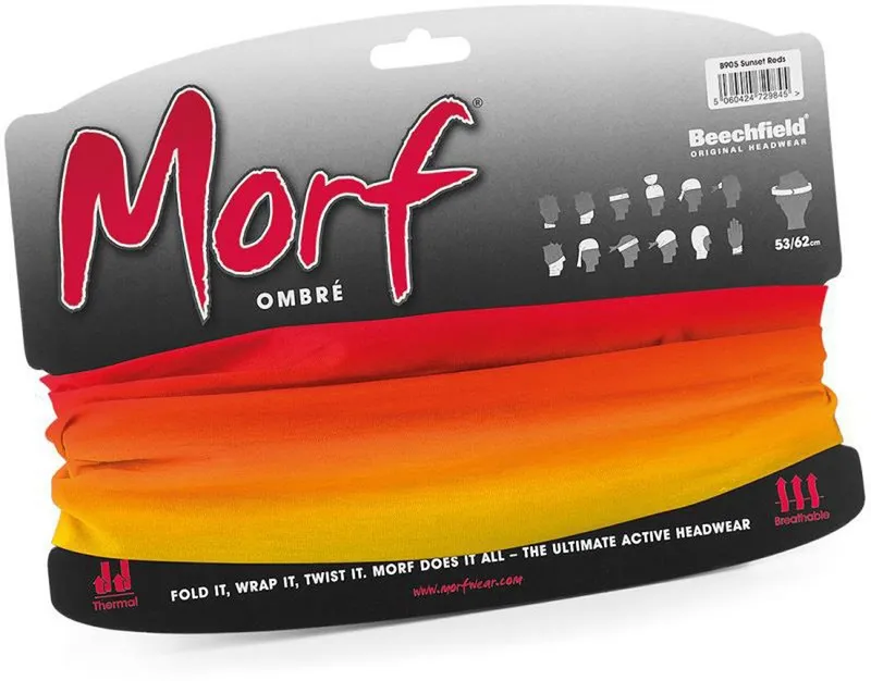 Beechfield Beechfield Multifunktionstuch Schlauchschal Morf Neckwarmer für Sport und Freizeit, (Spar Set, 2er Pack), Atmungsaktives Gewebe, Rot, – Produktbild 4 von 4