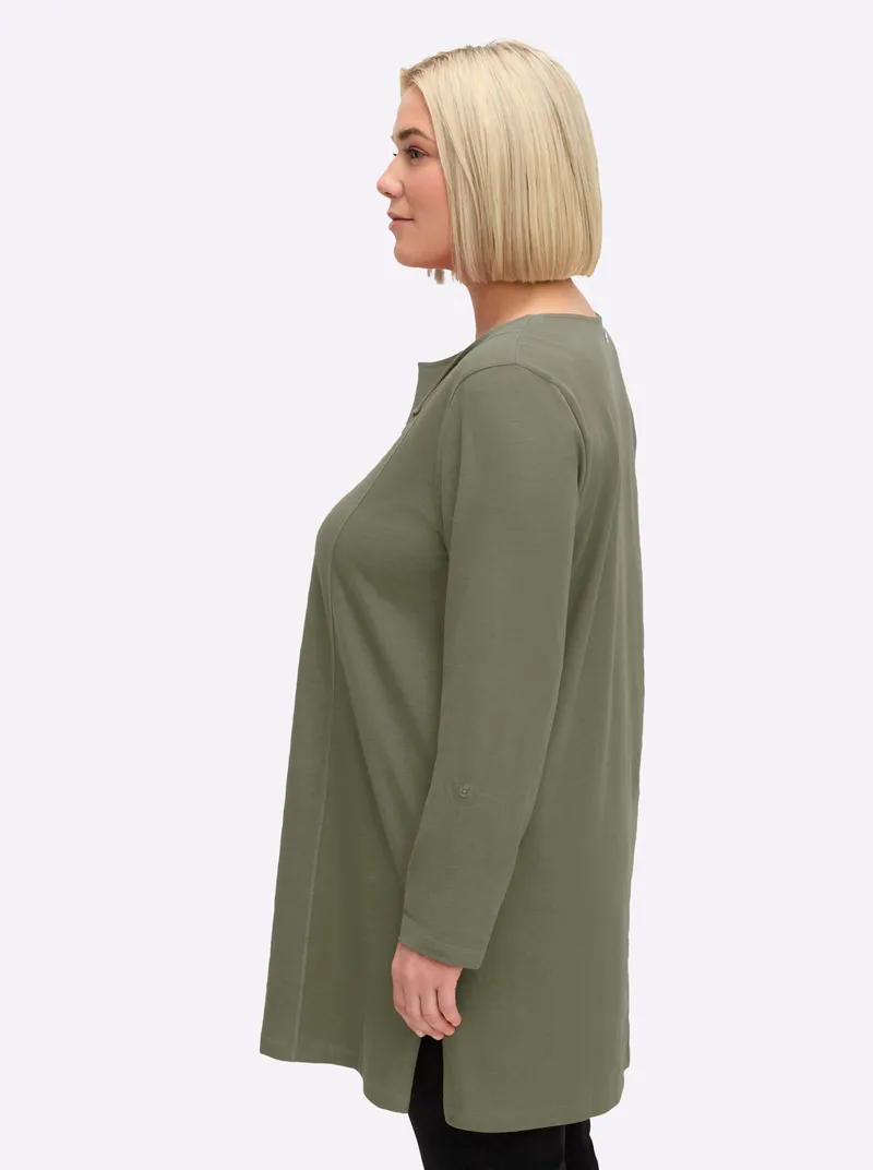 sheego Longshirt, Khaki, – Produktbild 2 von 2