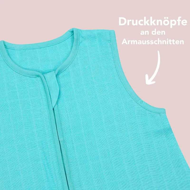 schlummersack schlummersack Schlafsack mit Füßen 0.5 Tog, Blau, – Produktbild 3 von 8