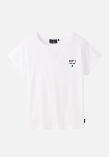 recolution Damen T-Shirt aus Bio-Baumwolle - CAYENNE TUTTO BENE - recolution, White (weiß), – Produktbild 1 von 1