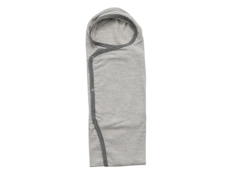 Lilano Lilano Baby Wickeltuch zum Pucken Wolle Seide hellgrau-natur ringel Gr.1, Grau, – Produktbild 1 von 2