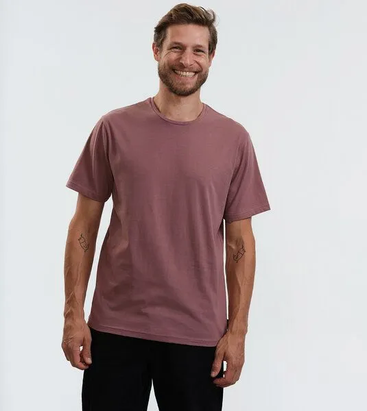 Gary Mash GARY MASH Herren Basic T-Shirt aus Biobaumwolle, Rosébraun, – Produktbild 2 von 4