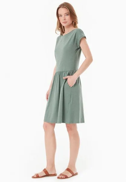 ORGANICATION ORGANICATION Slub-Jersey-Kleid aus Bio-Baumwolle, Green tea, – Produktbild 2 von 3