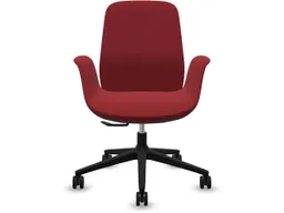 profim profim Bürodrehstuhl „ELLIE PRO“ mit Armlehnen, schwarz, Stoff: rot – Produktbild 1 von 1