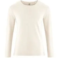 HempAge HempAge Herren Langarmshirt THC Line Hanf/Biobaumwolle, Offwhite (weiss), – Produktbild 1 von 2