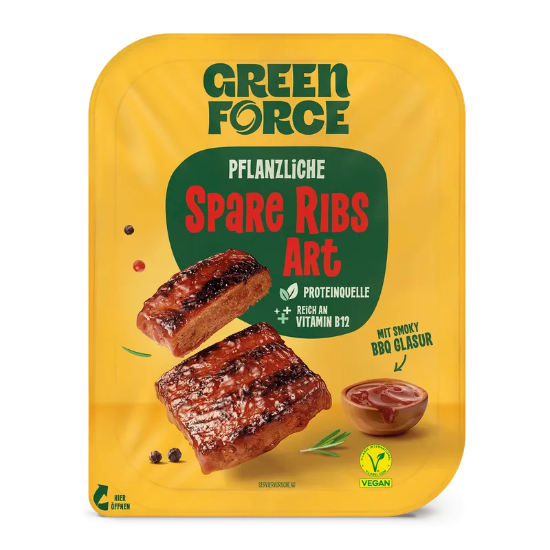 GREENFORCE Pflanzliche Spare Ribs Art, 190g – Produktbild 1 von 1