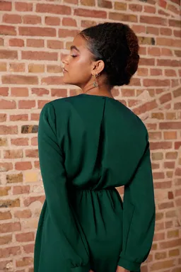 WiDDA Widda Damen vegan Kleid Garbo Waldgrün – Produktbild 1 von 1